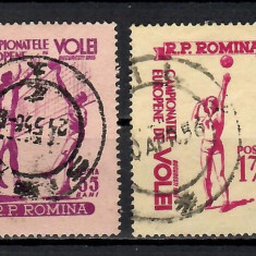 Romania 1955, LP.387 - Campionatele europene de volei, Stampilat