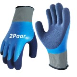 Set de 2 manusi pentru lucru Eco Line, lana/latex, albastru, marimea M