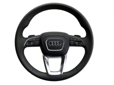 NEW OE HEATED BLACK LEATHER STEERING WHEEL WITH AIRBAG AUDI A4 S4 Q5 Q7 4M0419091B foto