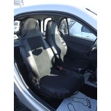 2 x Smart ForTwo Huse Scaune Masini Auto Negru Textile
