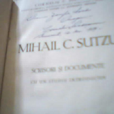 Corneliu C. Secasanu - MIHAIL C. SUTZU /Scrisori si documente, 1947/ cu autograf