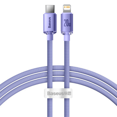Baseus - Cablu de date (CAJY000205) - Type-C la Lightning, 20W, 1.2m - Purple foto