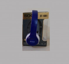 Casti audio tip DJ SOGT ST-1091 cu microfon incorporat foto