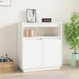 vidaXL Servantă, alb, 70x34x80 cm, lemn masiv de pin