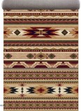 Cumpara ieftin Traversa Lotos 15080-120, Inaltime Fir 8 mm, Latime 0.6m, Marime 60 x 300 cm, Bej, Crem, Grena, Rosu, Festonata Surfilata Tivita, Antialergica, Polipr