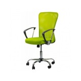 Scaun birou mesh OFF 622, mecanism de balans, cadru cromat, rotativ, 110 kg, verde