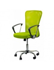 Scaun birou mesh OFF 622, mecanism de balans, cadru cromat, rotativ, 110 kg, verde