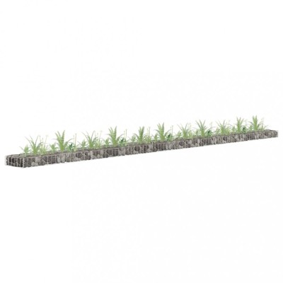 Gossi strat inaltat gabion, 450x30x10 cm, otel galvanizat foto