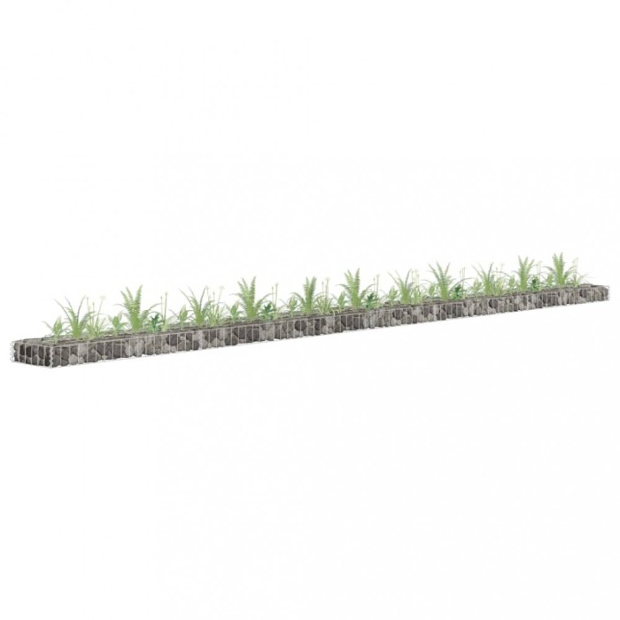 Gossi strat inaltat gabion, 450x30x10 cm, otel galvanizat