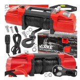Troliu electric 12V, 450 A, tragere maxima 13500 l, capacitate ridicare 6120 Kg, lungime calbu 24 m, grosime cablu 9.5 mm, Verke