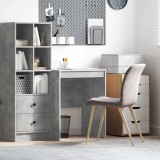 VidaXL Birou Gri beton 60 x 50 x 76 cm Lemn compozit