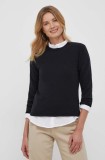 United Colors of Benetton pulover de lana femei, culoarea negru, light