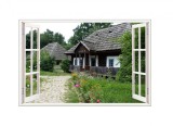 Autocolant decorativ, Fereastra, Multicolor, 83 cm, 637STC, natura si peisaje, Oem