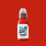 Tus Tatuaje World Famous Fire Red 30ml - Cerneala Tattoo Profesionala, Pigment Intens, Vegan