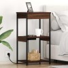 VidaXL Cabinet de noptiere cu stație de &icirc;ncărcare cu raft Stejar brun 859549