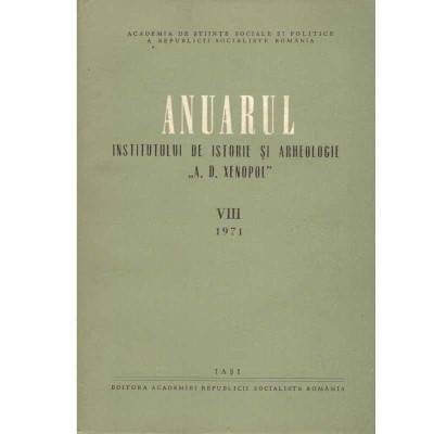 - Anuarul de istorie si arheologie &amp;quot;A.D. Xenopol&amp;quot; VIII - 133786 foto