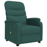 Fotoliu de masaj, verde inchis, material textil