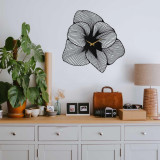 Ceas de perete Azalea Metal Wall Clock - Black, Negru, 70 x 70 cm