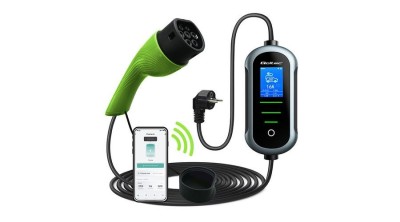 &amp;Icirc;ncărcător auto electric mobil Qoltec EV cu ajustare 2-&amp;icirc;n-1 Tip 2 | 3.5kW | 230V | Wi-fi | TUYA | SMART LIFE | LCD | LED | Portabil | 5m foto