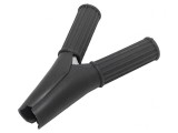 Bornă crocodil 75A neagră 29mm