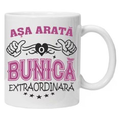 Cana alba inscriptionata &quot;asa arata o bunica extraordinara&quot;, INOVATIX&reg;️. 330ml
