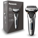 Aparat de ras Panasonic ES-LV69-S803, 5 lame, Japanese Blade Technology, Trimmer, Senzor pentru barba, 50min autonomie Li-Ion, Wet &amp;amp; Dry, Cap Flex