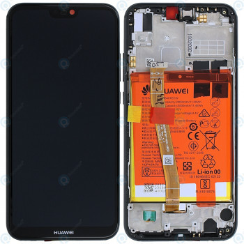 Huawei P20 Lite (ANE-L21) Capac frontal al modulului de afișare + LCD + digitizer + baterie negru la miezul nopții 02351XTY 02352CCJ 02351VPR