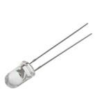 LED 5mm violet (lavender) 2.8-3.6V 5.4lm 15&deg; Parte frontala convex, Optosupply