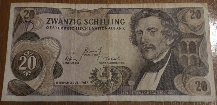 20 schilling 1967, Austria