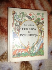 Furnica si porumbita - Lev Tolstoi ( cartea cuprinde 103 fabule , ilustrate de Mihail; Romadin / Predare personala Bucuresti )