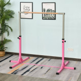 HOMCOM Bara de gimnastica artistica sau bara de balet reglabila in inaltime (95-145 cm) pentru copii Max 75 kg, roz