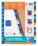 Index plastic Oxford A4 XL alfabetic A-Z 120 microni color