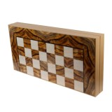 Joc de table din lemn lacuit 50x50 cm, olive / 987-1