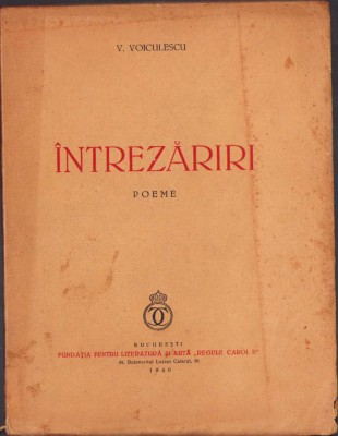 HST C952 &amp;Icirc;ntrezăriri Poeme 1940 V Voiculescu foto