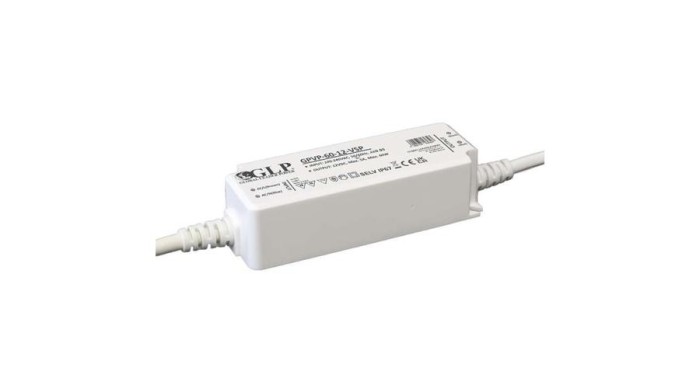 Sursă de alimentare GLP GPVP-60-12-VSP, driver LED CV 12V/60W IP67 PFC carcasă din plastic