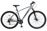 Bicicleta MTB-HT CARPAT C2757C, roti 27.5inch, 21 viteze, Schimbator Shimano Tourney, Cadru Aluminiu (Gri)