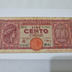 bancnota italia 100 L 1944