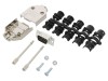 Conector D-Sub Amphenol 9 Pini Tată, Lipire, Ecranat, Placare Gold Flash, Cablu 4-10.2mm