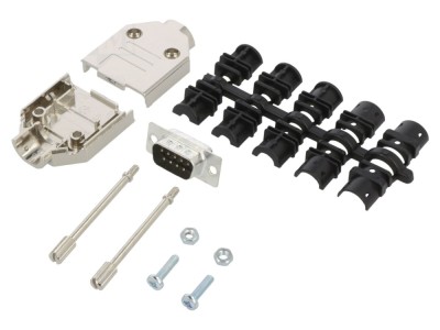 Conector D-Sub 9-Pin Tată, lipire foto