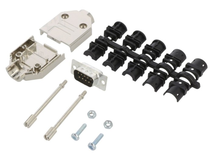Conector D-Sub 9-Pin Tată, lipire