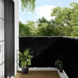 vidaXL Paravan de balcon, negru, 120x700 cm, 100% poliester oxford 4000375