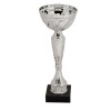 Cupa Argintie cu Suport Marmura, 23cm - Trofeu Plastic, Baza 6cm - Ideal Premiere/Cadou