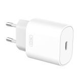 Incarcator Retea XO Design, L91, Quick Charge, 25W, 1 X USB Type-C, Alb