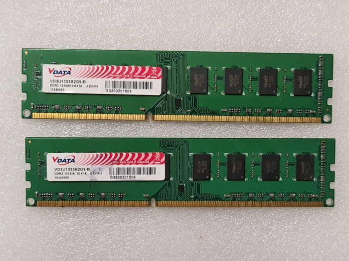 Memorie RAM desktop VDATA 2GB DDR3 1333MHz CL9 bulk - poze reale