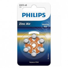 BATERIE AUDITIVA ZINC AIR BLISTER 6 BUC Philips PHILI foto