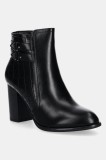 Answear Lab botine femei, culoarea negru, cu toc drept, izolare usoara