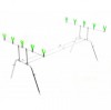 Rod Pod Pescuit Aluminiu 5 Posturi Eagle King, Lungime 130cm, Buzbar 78cm + Husa Transport, Accesorii Lanseta