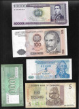 Set 5 bancnote de prin lume adunate (cele din imagini) #246, Asia