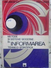METODE SI SISTEME MODERNE IN INFORMAREA TEHNICO-STIINTIFICA-MARIA MANOLESCU-CHIVU, GEORGETA LAZARESCU-231660 foto