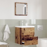 vidaXL Cabinet de stocare pentru baie Lemn vechi MDF cu furnir de lemn